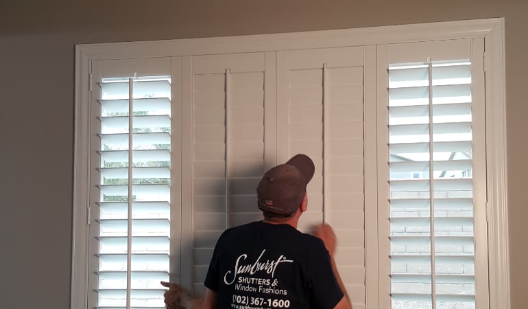 Installation of plantation shutters in Austin